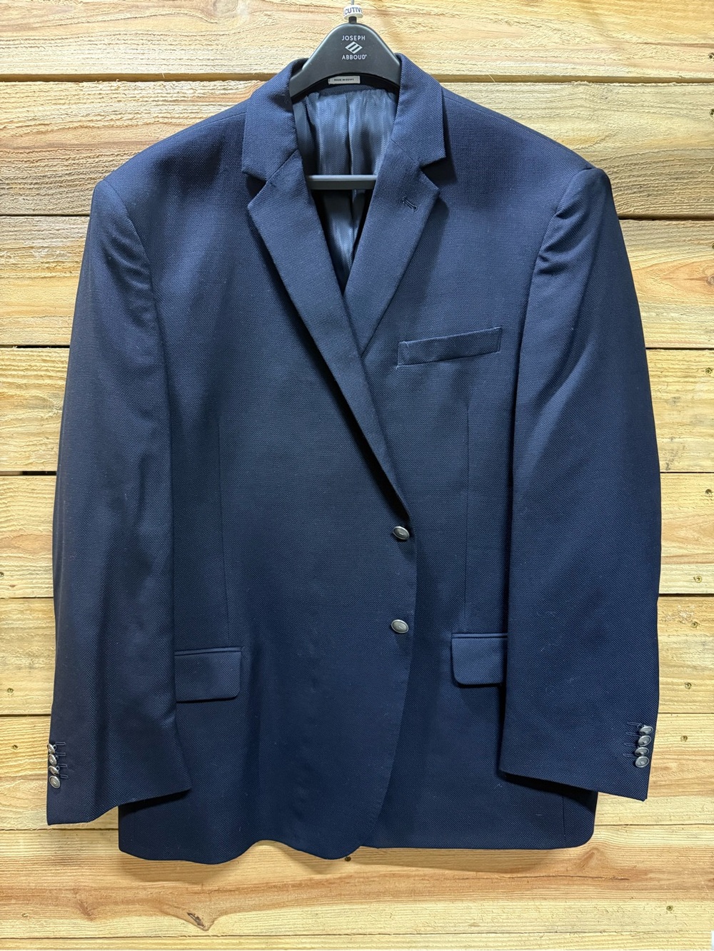 Joseph Abboud Navy Single-Breasted Sport Coat, 52R